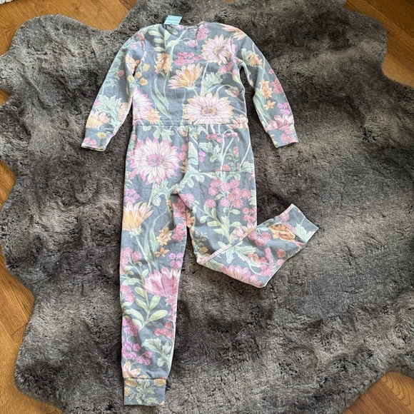 Chaser Henley Soft floral jumpsuit drawstring waist Lounge Recycled material S - Picture 3 of 11